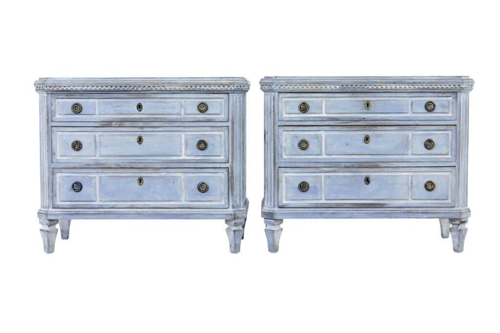 Pair of 19th Century Painted Chest of Drawers