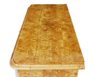 Swedish 19th Century Burr Birch Secretaire Chest — thumbnail 2