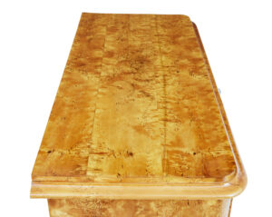 Swedish 19th Century Burr Birch Secretaire Chest — thumbnail 3