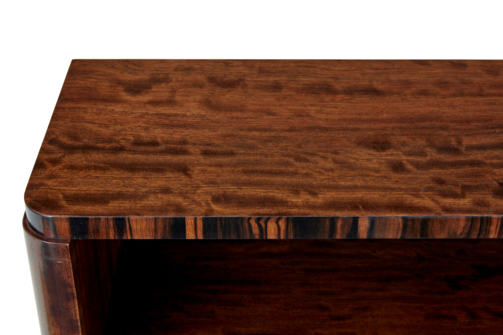 Swedish Art Deco Dark Birch Open Bookcase — image 4