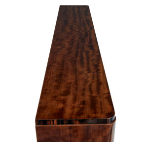 Swedish Art Deco Dark Birch Open Bookcase — thumbnail 3