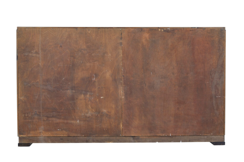 Swedish Art Deco Dark Birch Open Bookcase — image 5