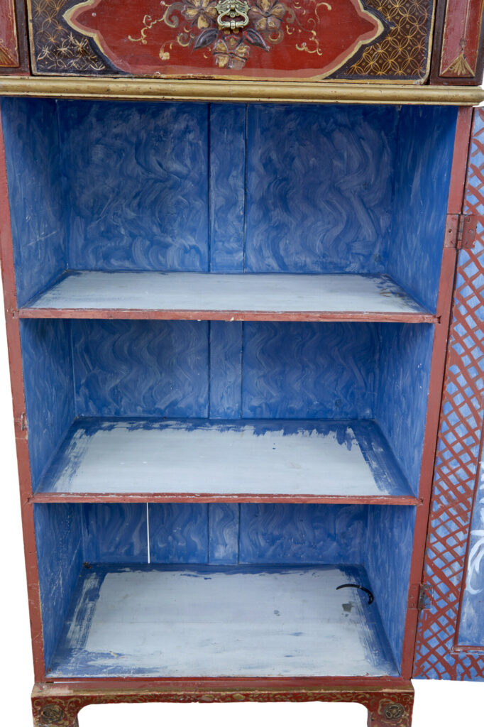 Early 20th Century Chinoiserie Hand Painted Cabinet — image 6