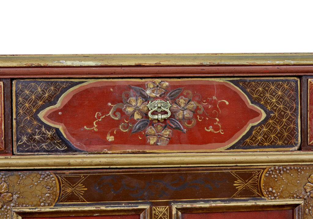 Early 20th Century Chinoiserie Hand Painted Cabinet — image 8