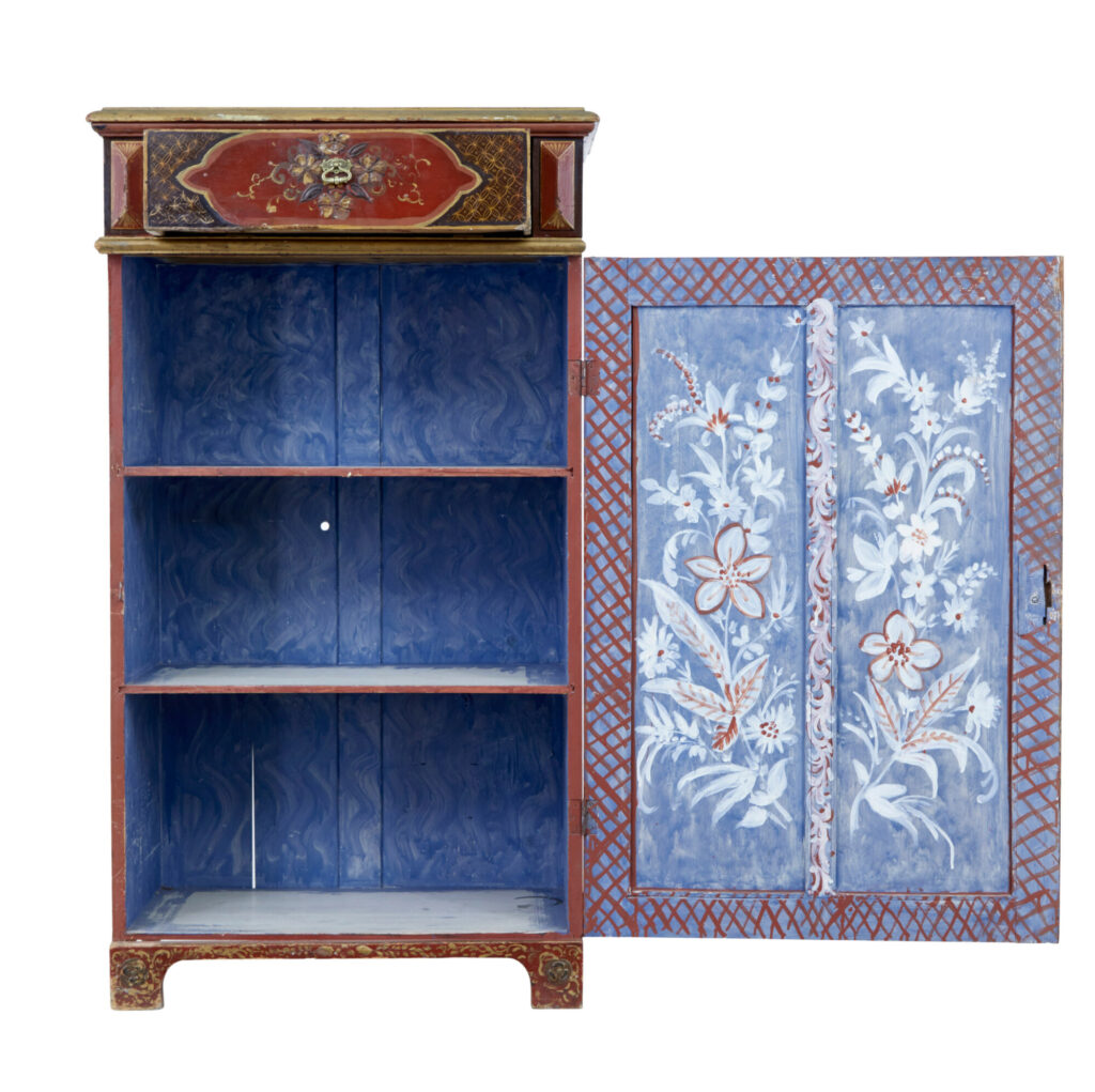Early 20th Century Chinoiserie Hand Painted Cabinet — image 12