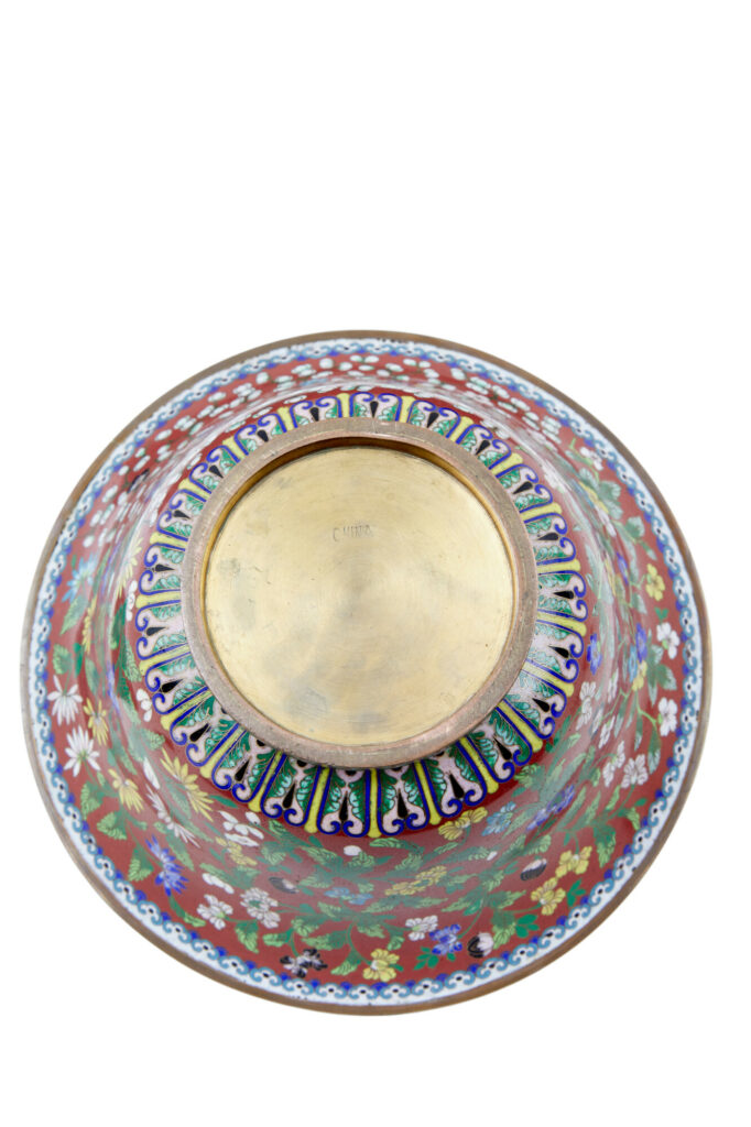 Early 20th Century Cloisonne Enamel Vase — image 2
