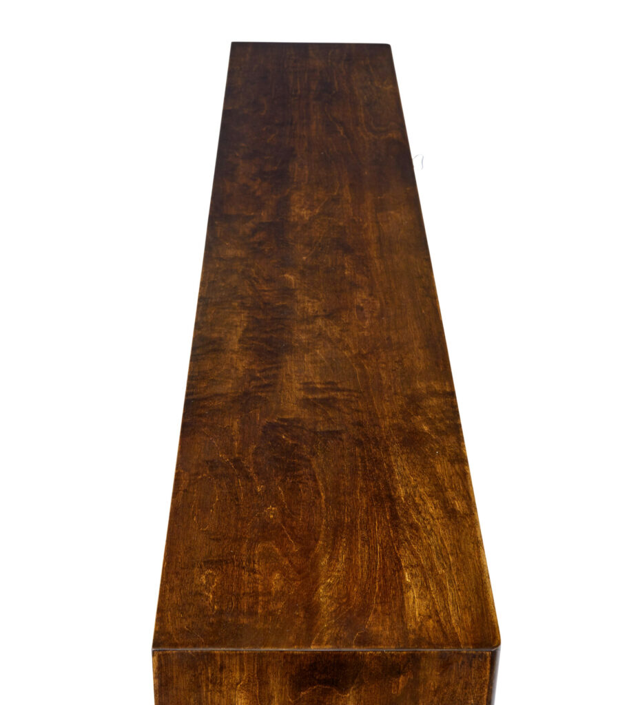 Mid 20th Century Dark Birch Low Open Bookcase — image 3