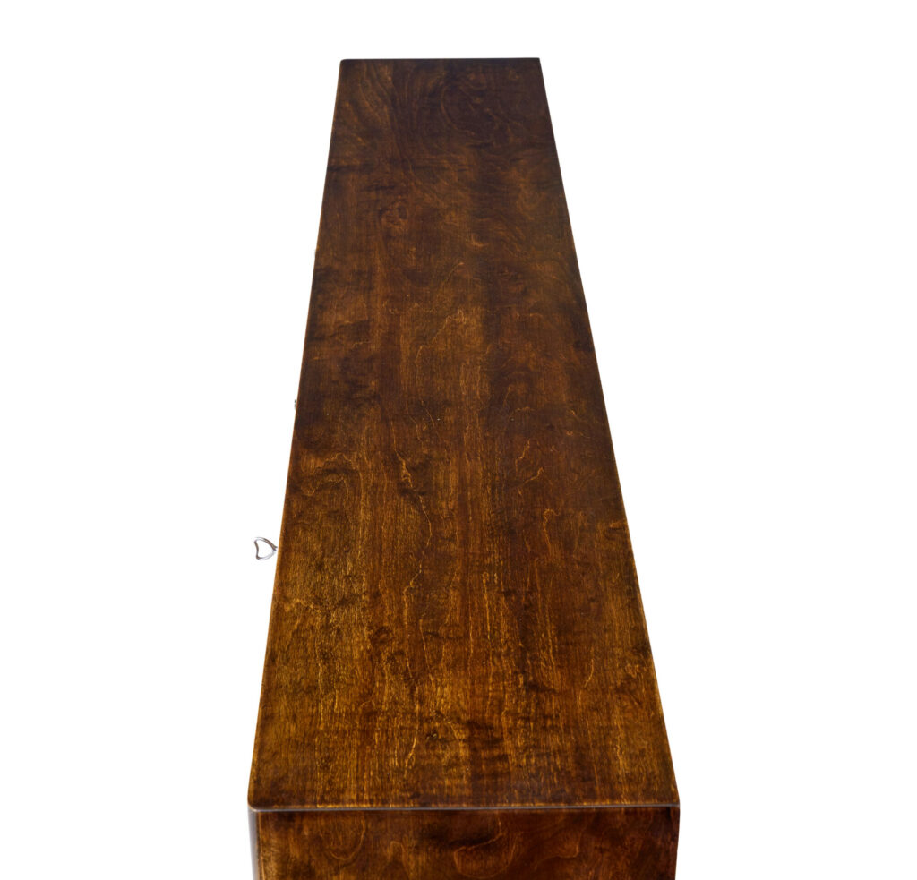 Mid 20th Century Dark Birch Low Open Bookcase — image 2