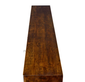 Mid 20th Century Dark Birch Low Open Bookcase — thumbnail 2
