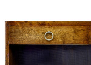 Mid 20th Century Dark Birch Low Open Bookcase — thumbnail 4