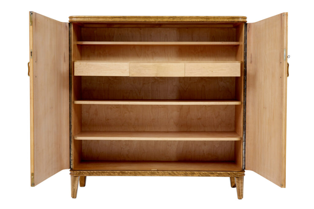 Mid 20th Century Swedish Elm and Birch Cabinet — image 5