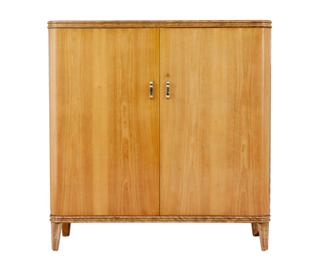 Mid 20th Century Swedish Elm and Birch Cabinet — image 7