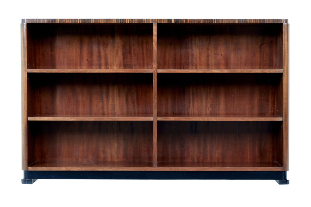 Art Deco Mahogany Open Bookcase