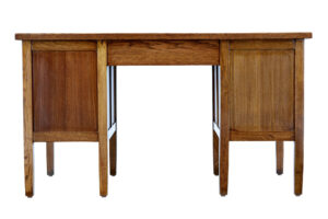 English Mid 20th Century Oak Desk — thumbnail 8