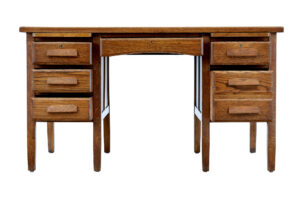 English Mid 20th Century Oak Desk — thumbnail 10