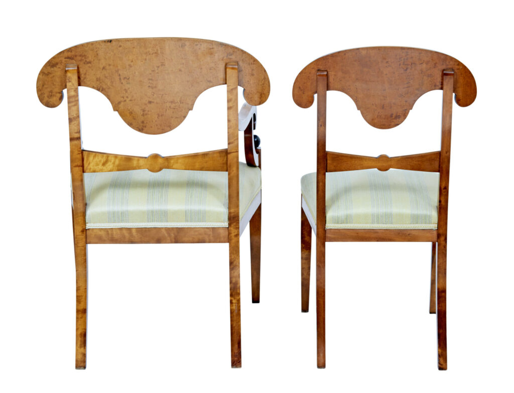 Set of 6 Empire Revival Birch Dining Chairs — image 6
