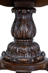 20th Century Baroque Influenced Oak Center Table — thumbnail 2