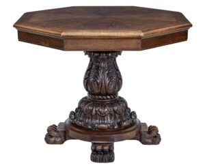 20th Century Baroque Influenced Oak Center Table — thumbnail 6