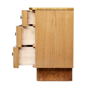 Mid 20th Century Swedish Inlaid Elm and Birch Chest of Drawers — thumbnail 5
