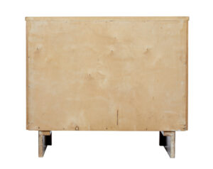 Mid 20th Century Swedish Inlaid Elm and Birch Chest of Drawers — thumbnail 4