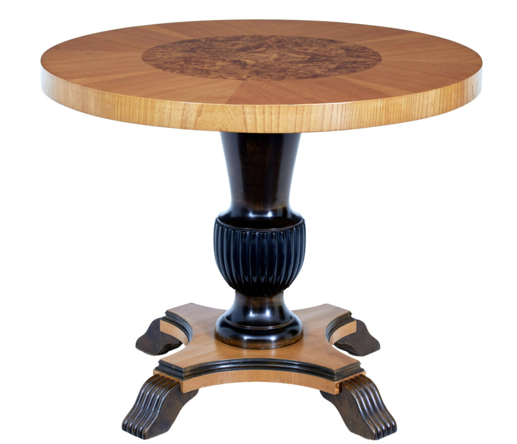 Mid 20th Century Art Deco Inspired Elm Coffee Table — image 2