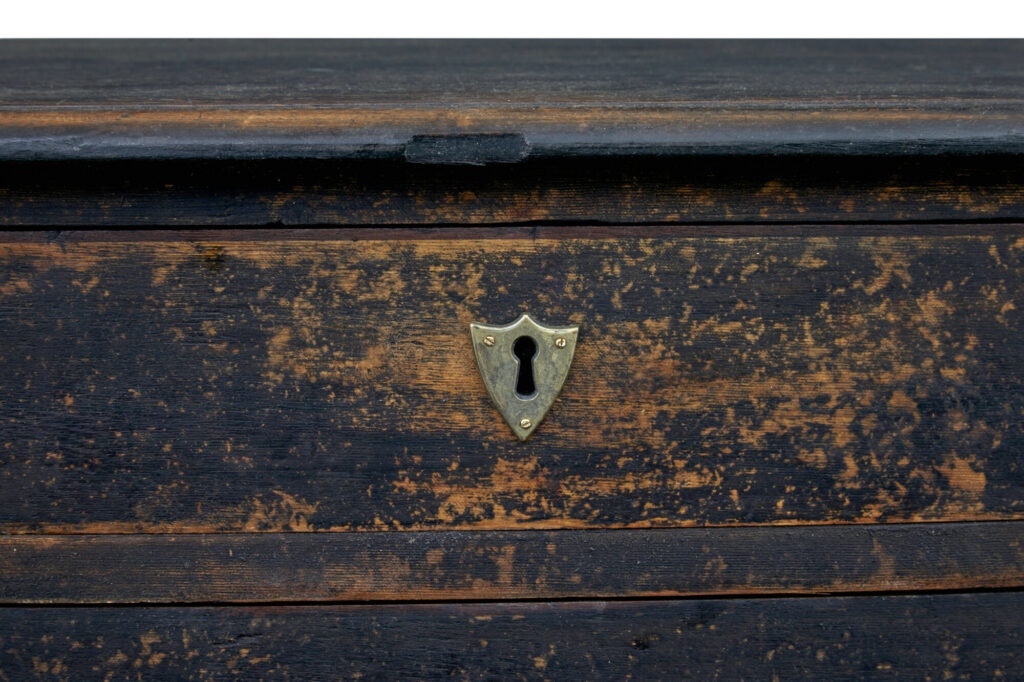 19th Century Painted Oak Bowfront Chest of Drawers — image 2