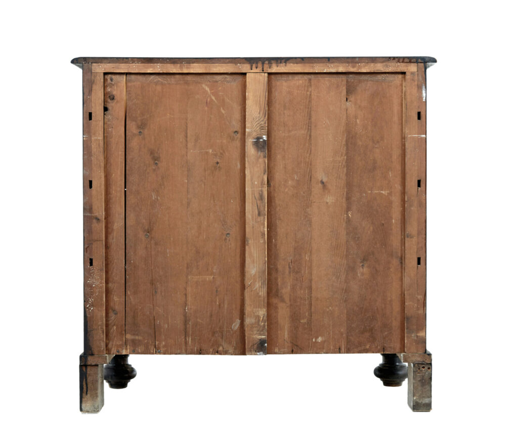 19th Century Painted Oak Bowfront Chest of Drawers — image 4