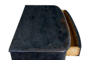 19th Century Painted Oak Bowfront Chest of Drawers — thumbnail 8