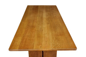 20th Century English Oak Trestle Dining Table — thumbnail 4
