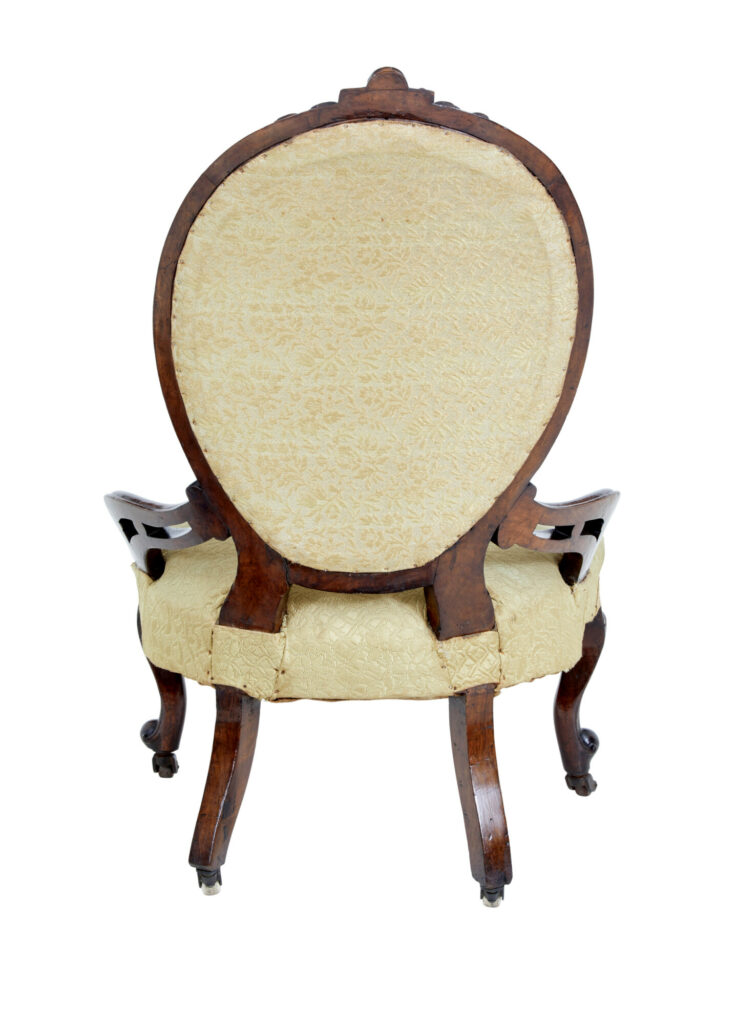 Early Victorian Mahogany Salon Nursing Chair — image 6