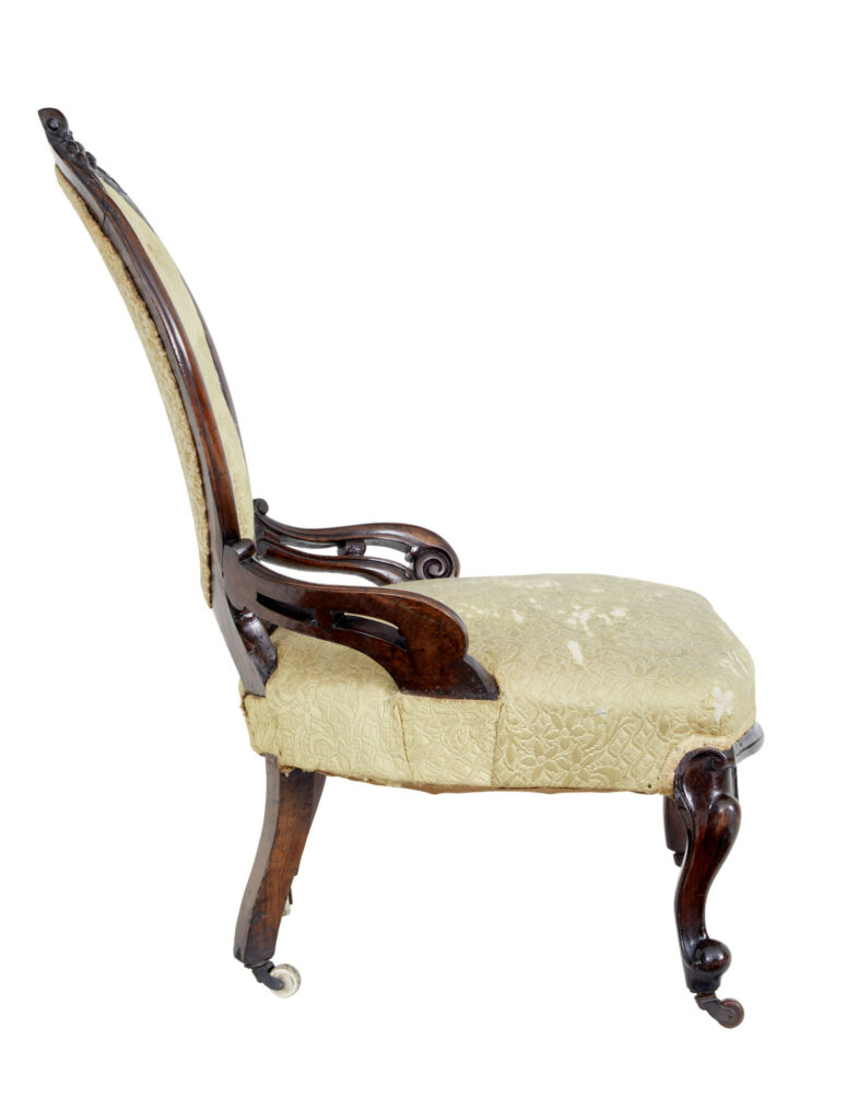 Early Victorian Mahogany Salon Nursing Chair — image 5
