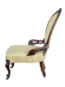 Early Victorian Mahogany Salon Nursing Chair — thumbnail 7