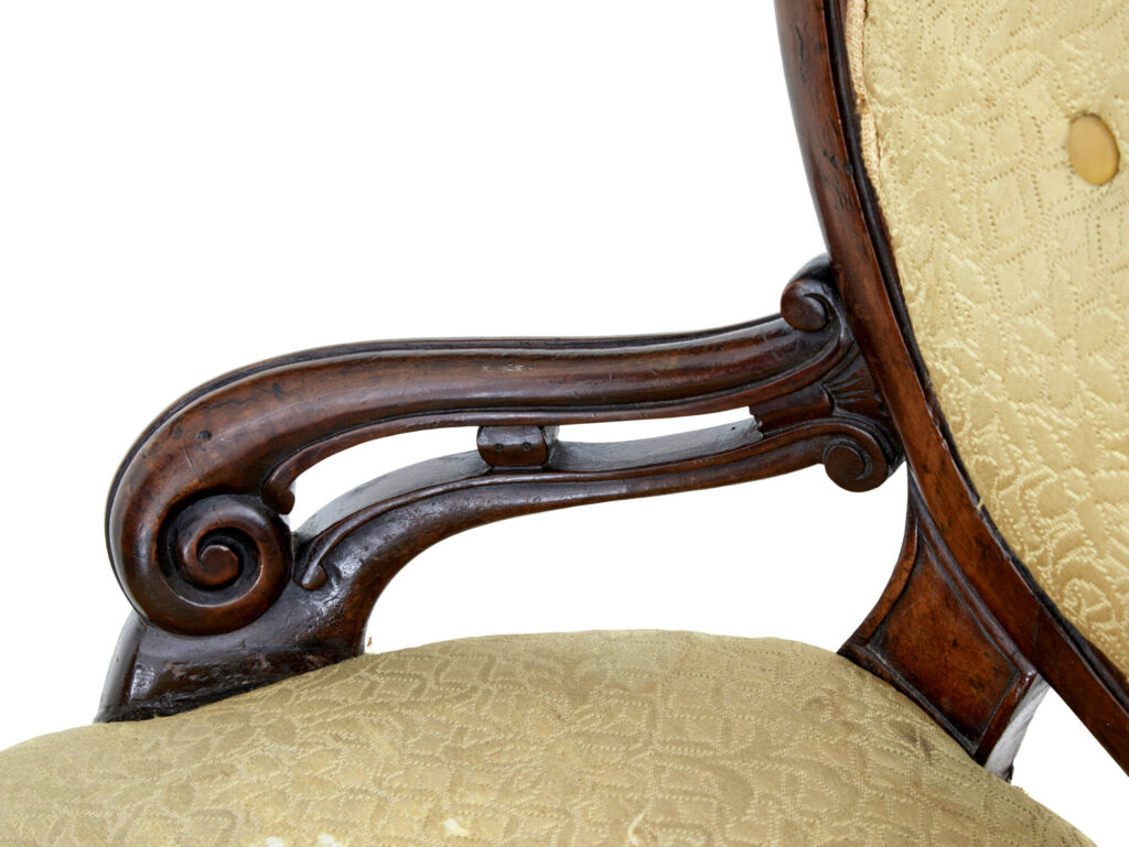 Early Victorian Mahogany Salon Nursing Chair — image 2
