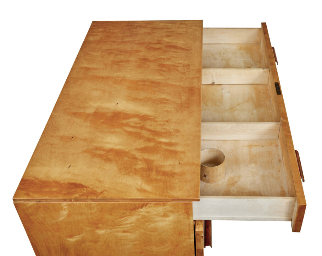 Mid 20th Century Burr Birch Scandinavian Chest of Drawers — image 3