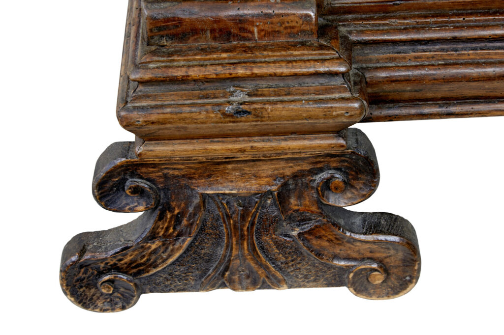 Italian Early 19th Century Carved Walnut Cassone — image 2