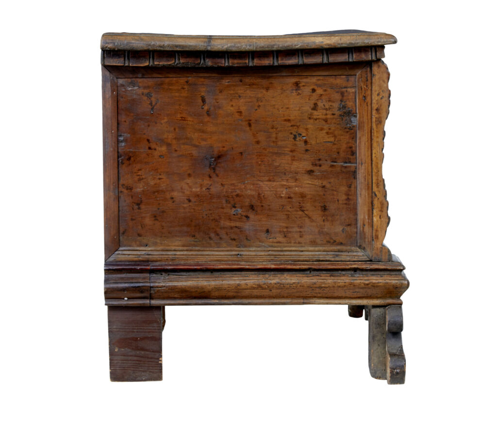 Italian Early 19th Century Carved Walnut Cassone — image 6
