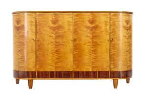 Mid 20th Century Scandinavian Birch and Walnut Sideboard — thumbnail 1
