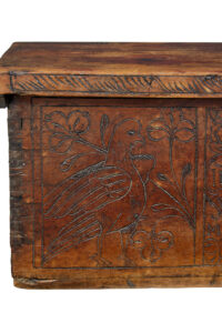 Continental 18th Century Carved Fruitwood Coffer — thumbnail 6