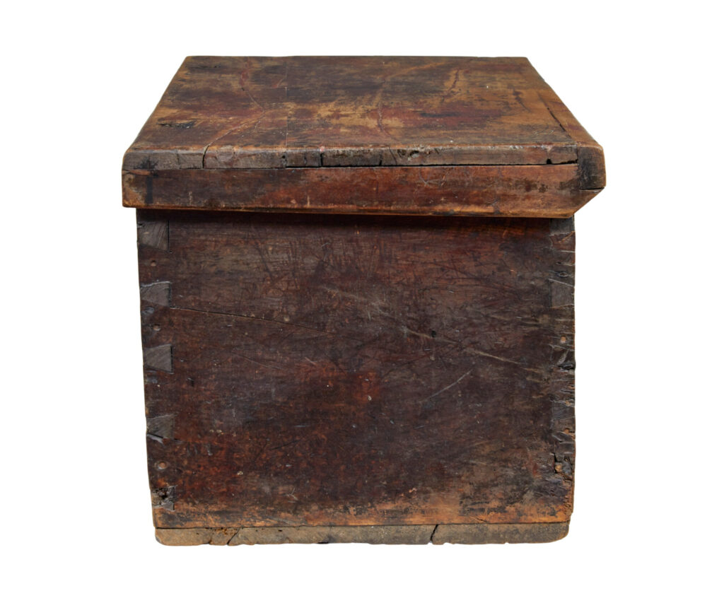 Continental 18th Century Carved Fruitwood Coffer — image 8