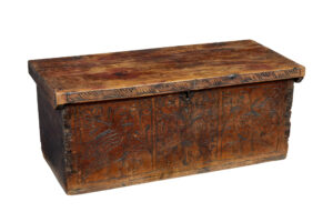 Continental 18th Century Carved Fruitwood Coffer — thumbnail 2