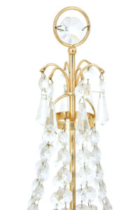 Pair of 20th Century Cut Glass and Marble Candelabra — thumbnail 3