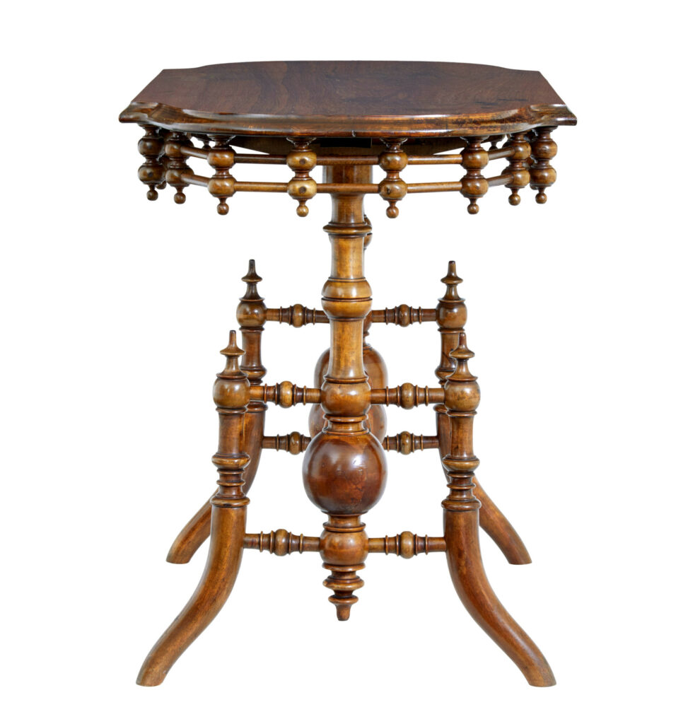 19th Century Aesthetic Movement Walnut Table — image 8