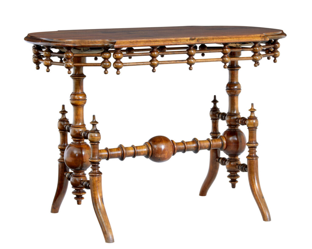 19TH CENTURY AESTHETIC MOVEMENT WALNUT TABLE