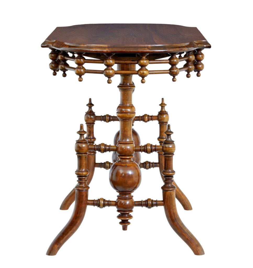 19th Century Aesthetic Movement Walnut Table — image 9