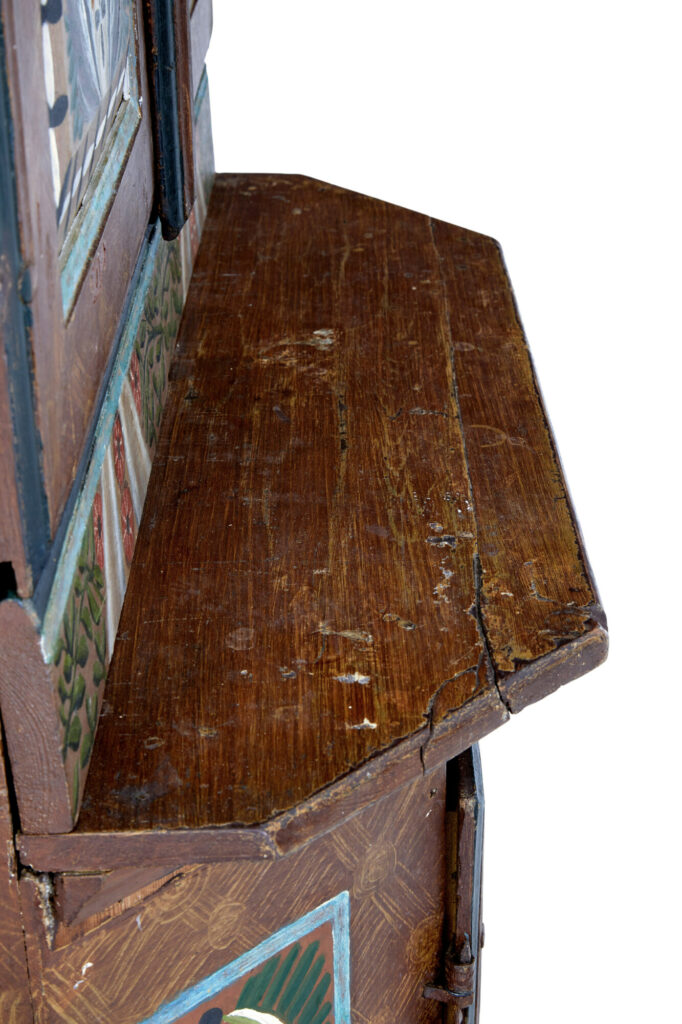 Swedish Late 18th Century Hand Painted Folk Art Cupboard — image 2