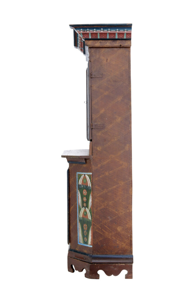 Swedish Late 18th Century Hand Painted Folk Art Cupboard — image 5