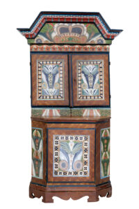 Swedish Late 18th Century Hand Painted Folk Art Cupboard — thumbnail 1