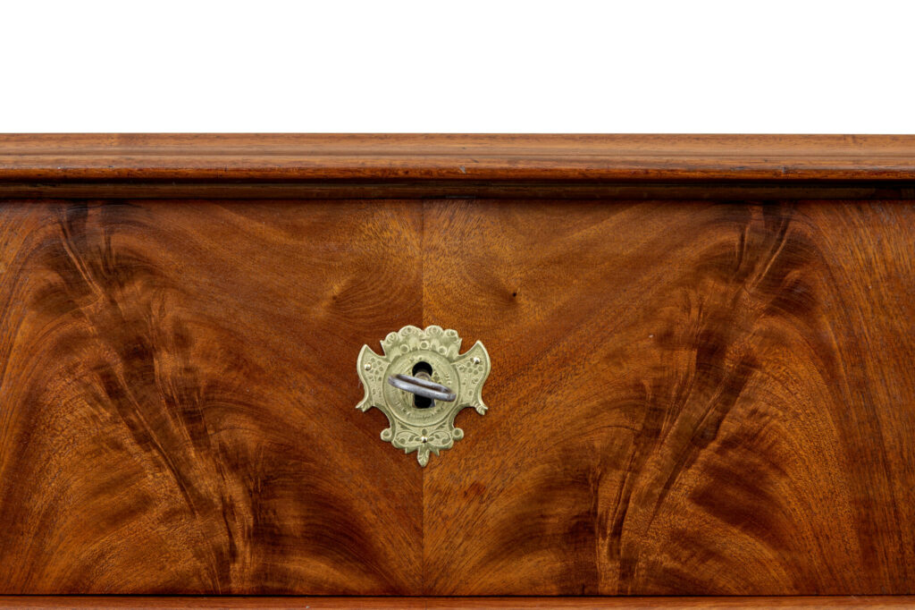 19th Century Tall Burr Walnut Chest of Drawers — image 5