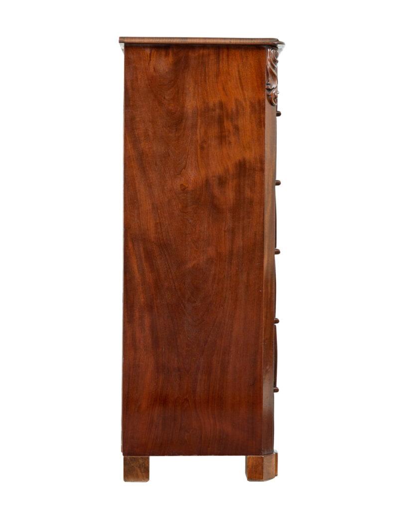 19th Century Tall Burr Walnut Chest of Drawers — image 6