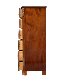 19th Century Tall Burr Walnut Chest of Drawers — thumbnail 8